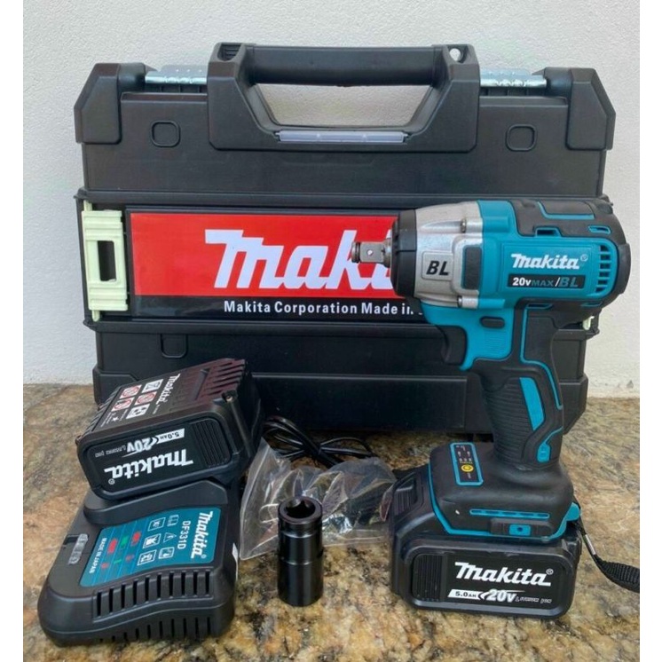 Máy Siết Bulong Makita 20V Không Chổi Than,3 Đèn Led Trợ Sáng
