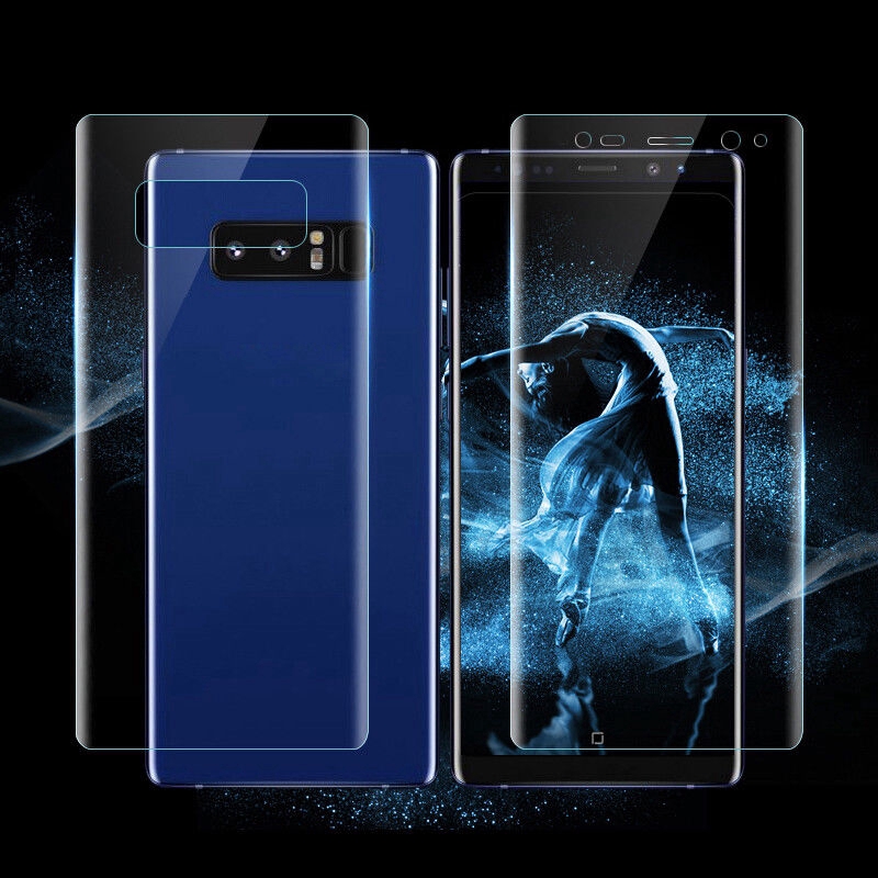 Phim PET trong suốt bảo vệ mặt trước + sau cho Samsung Galaxy Note 8 S7 S8 S9