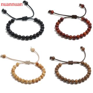 Vòng tay chuỗi hạt gỗ phong cách vintage cho nam
