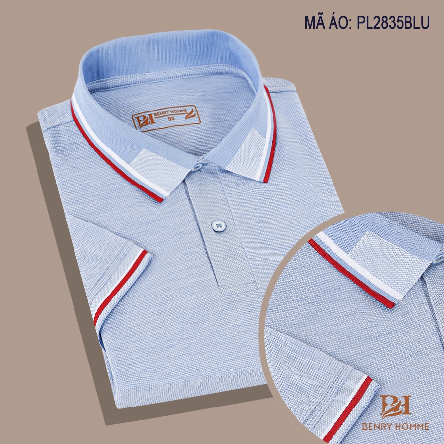 Áo Polo nam cổ bẻ Benry Homme, Sản phẩm chính hãng hàn quốc, Chuẩn form, sang trọng, Thanh Lịch mã áo PL2835