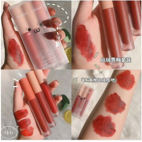 Set 3 Cây Son Kem Lì Herorange Fluffy Lip Glaze | BigBuy360 - bigbuy360.vn