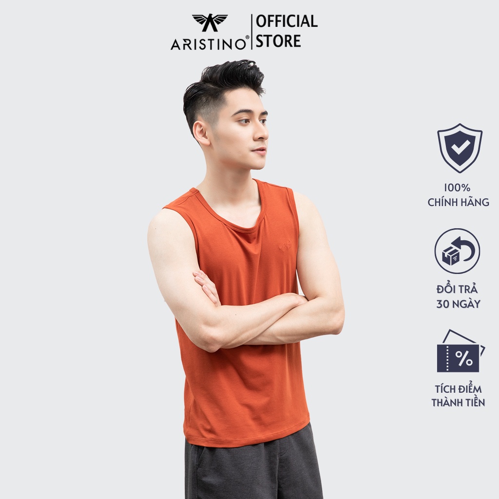 Áo ba lỗ nam ARISTINO dáng ôm gọn kiểu dáng khỏe khoắn, năng động, chất liệu mềm nhẹ - ATT009S1