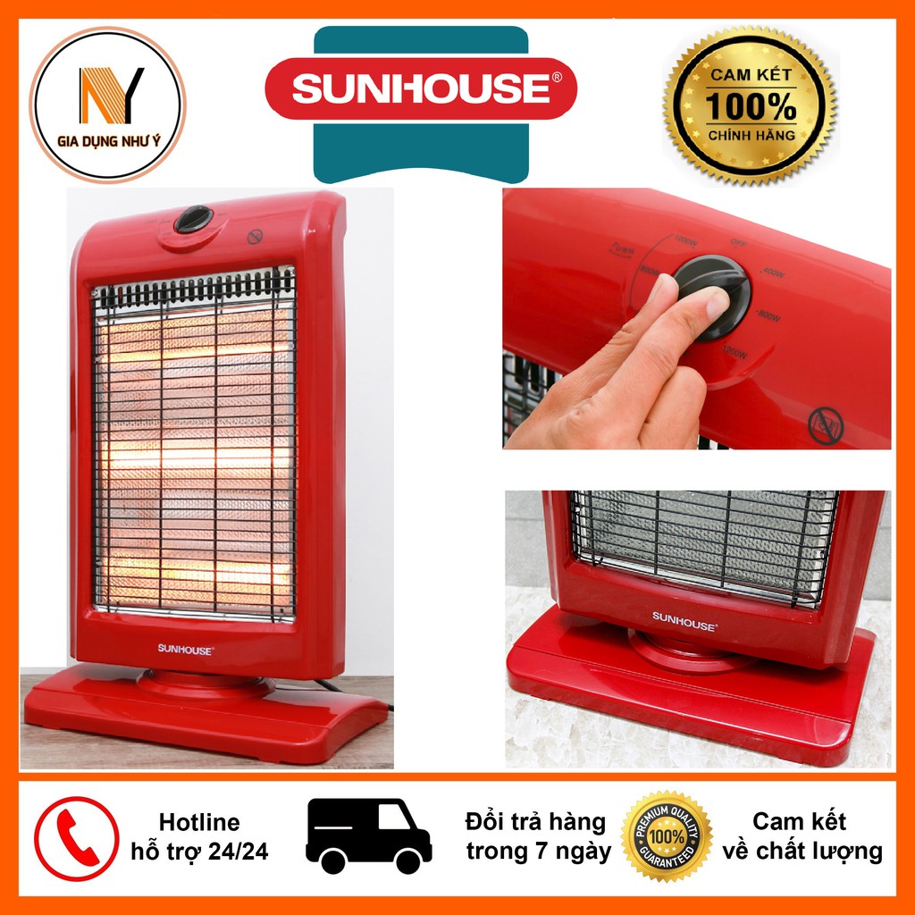 Máy Sưởi Điện 3 Bóng SUNHOUSE SHD7016 - An Toàn Tiện Lợi, Bảo Hành Chính Hãng