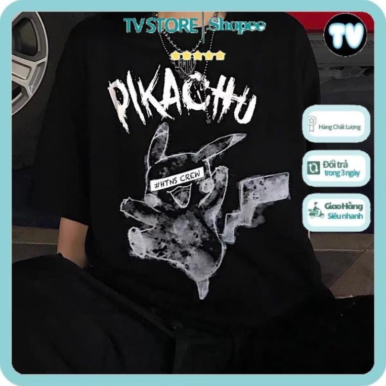 Áo Phông Nam Nữ TVSTORE Áo Thun PIKACHU from Rộng Tay lỡ Unisex