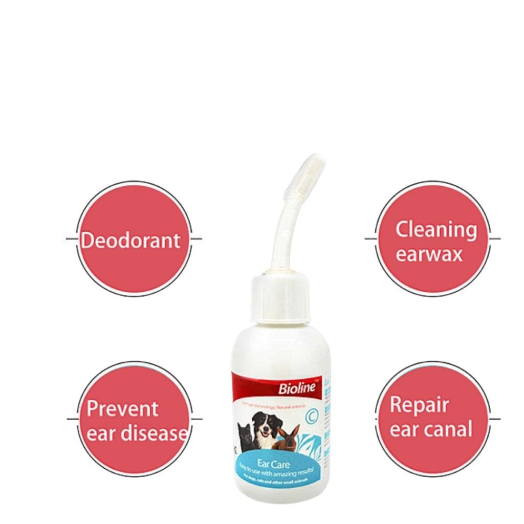 Nước Rửa Vệ sinh Tai Cho Chó Mèo Ear Care Bioline 50ml
