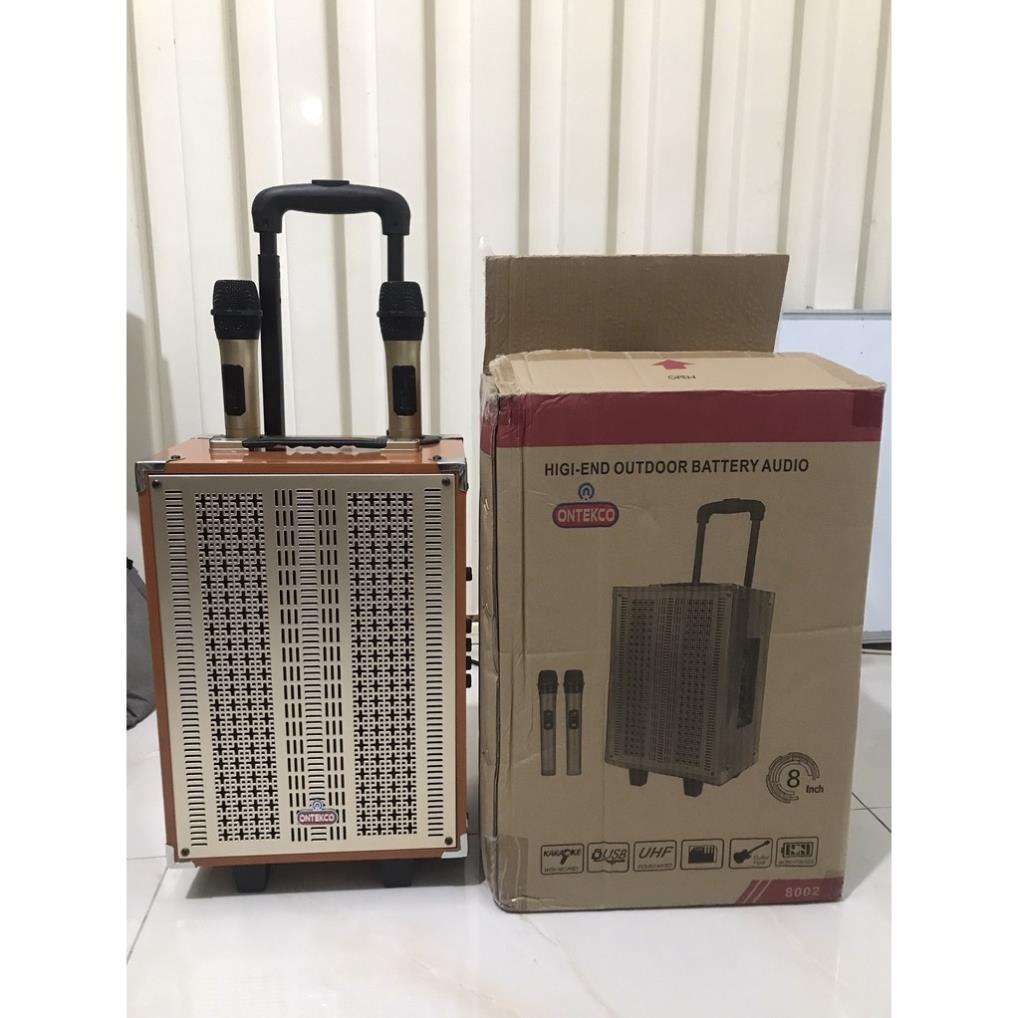 Loa kéo karaoke ONTEKCO 8001|8002 kết nối blutooth - Nghe nhạc cực đã +Mic hát siêu hay ,Thời gian sử dụng tới 4-5 tiếng