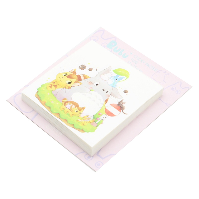 Giấy Note Hình Totoro 75 x 75 mm - Bubu 1335 - Mẫu 7 (70 Tờ)