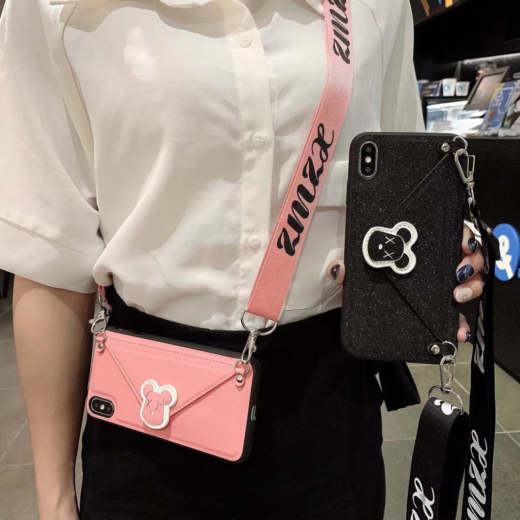 Ốp Điện Thoại In Hình Gấu Kaws Có Dây Đeo Cho Iphone 11 Promax xs xr X 8 7 + 6s | BigBuy360 - bigbuy360.vn