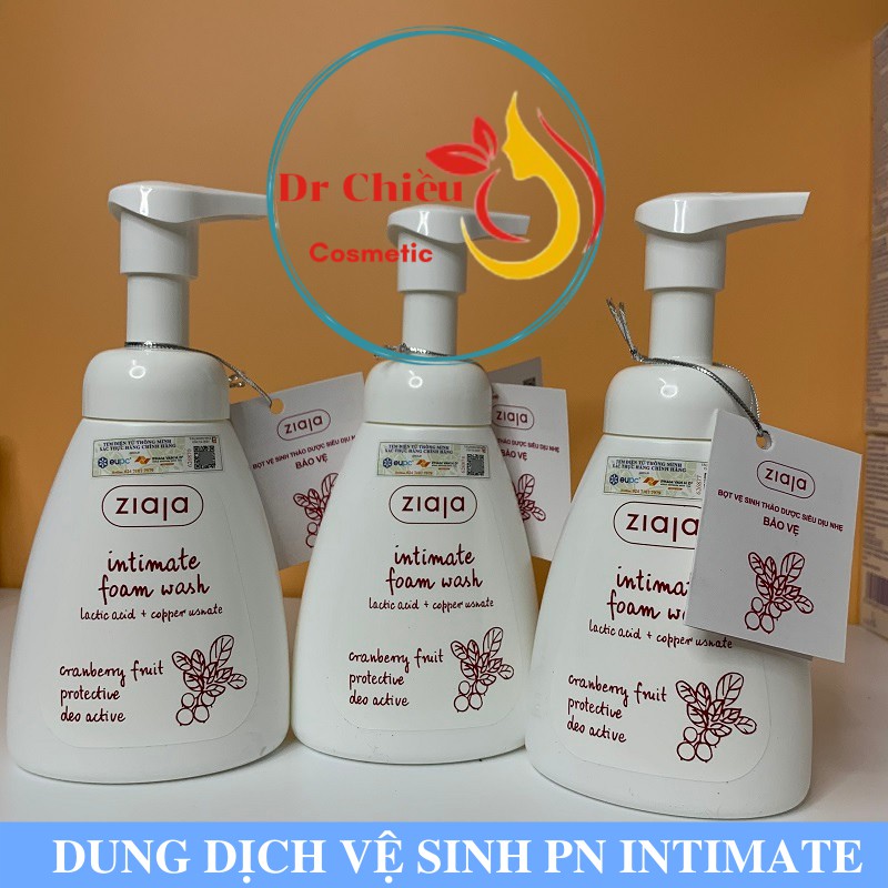 Dung dịch vệ sinh ziaja ⚜️Chính Hãng⚜️ Ziaja Intimate Foam Wash 250ml