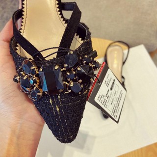 sandal  dạ đính đá