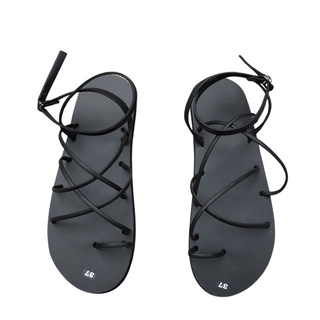Xăng đan nữ đế đen quai đen size từ 34 đến 42