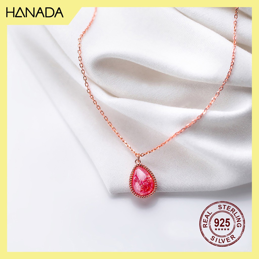 Dây Chuyền Bạc 925 Hanada N34.N.1.B.360.0157 Giọt Nước Đá