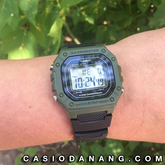 Đồng hồ nam dây nhựa Casio Standard chính hãng Anh Khuê W-218H-3AVDF (43mm)