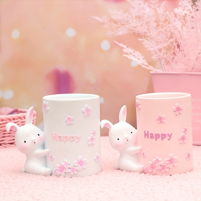 Ống đựng bút bằng gốm hình con thỏ dễ thương 💕FREESHIP 50k💕 Dear Ladies