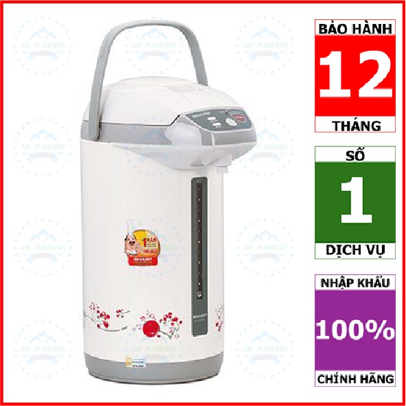 Bình thủy điện Sharp KP-Y40PV-CU, KP-Y40PV-RD (Điện tử, 4 lít, sôi nhanh, giữ ấm lâu, khoá trẻ em, nhập Thái Lan)
