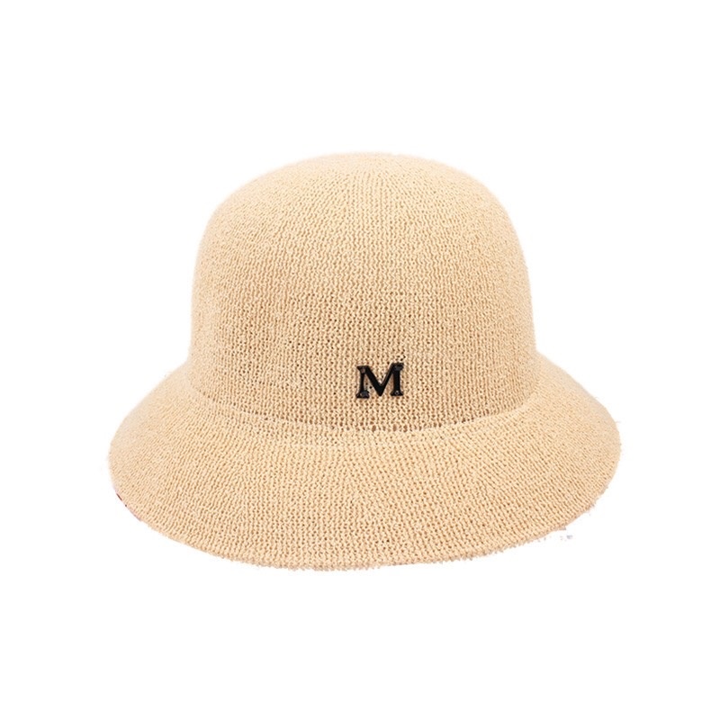 Mũ nón cói rộng vành nữ mùa hè thu che nắng chữ M phong cách Hàn Quốc đi biển đi du lịch - Mã BU011