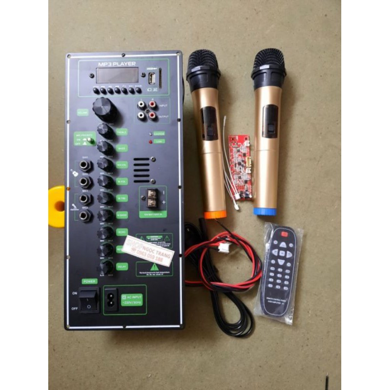 Mạch Loa Kéo Kèm 2 Tay  Micro Trọn Bộ - Bass 30 - 40 Đơn