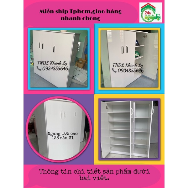 Tủ giày dép nhựa đài loan ngang 105 cao 1m23