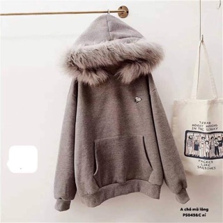 Áo nỉ chó mũ lông - KT