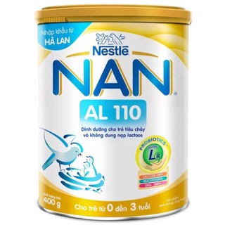 Nan AL110 Sản phẩm công thức đặc biệt cho trẻ tiêu chảy, bất dung nạp đường lactose.