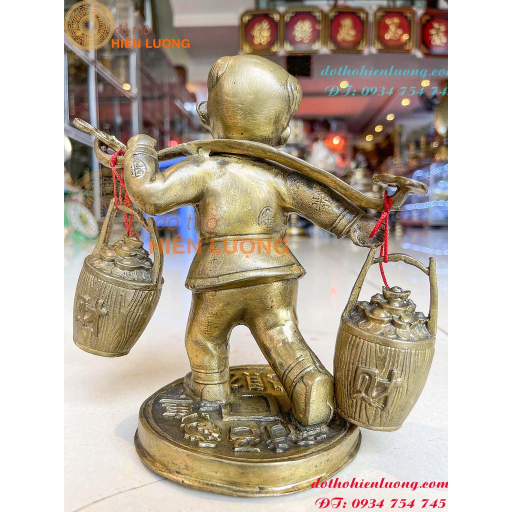 Đồng Tử Gánh Gậy Như Ý 2 Thùng Kim Ngọc