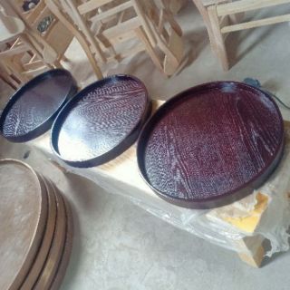 Mặt bàn tròn có viền chống đổ  50cmx5cm, dùng làm bàn kiểu