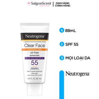 Kem chống nắng Neutrogena Clear Face SPF 55 ( 88mL )