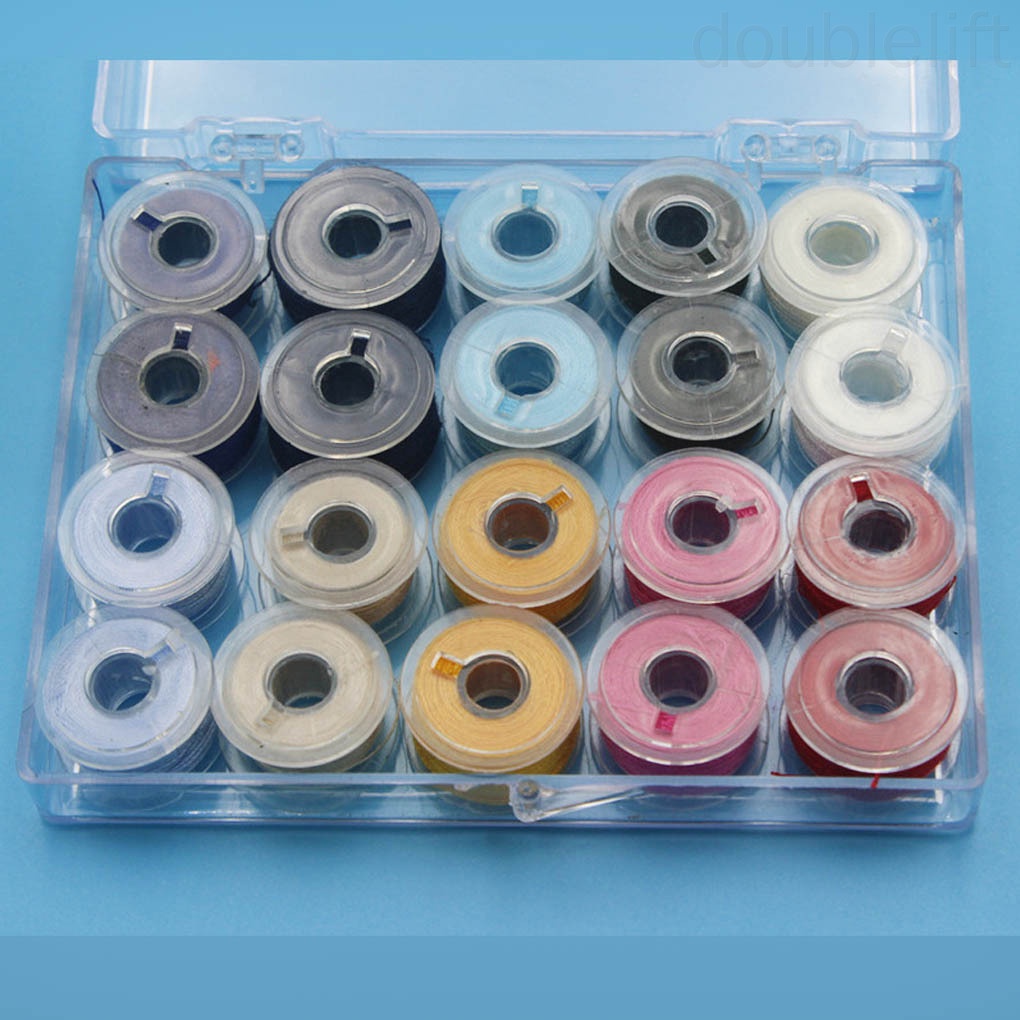 20pcs Bobbins and Sewing Threads Universal Household Machine Assorted Colors Polyester DIY Embroidery Sewing String doublelift store