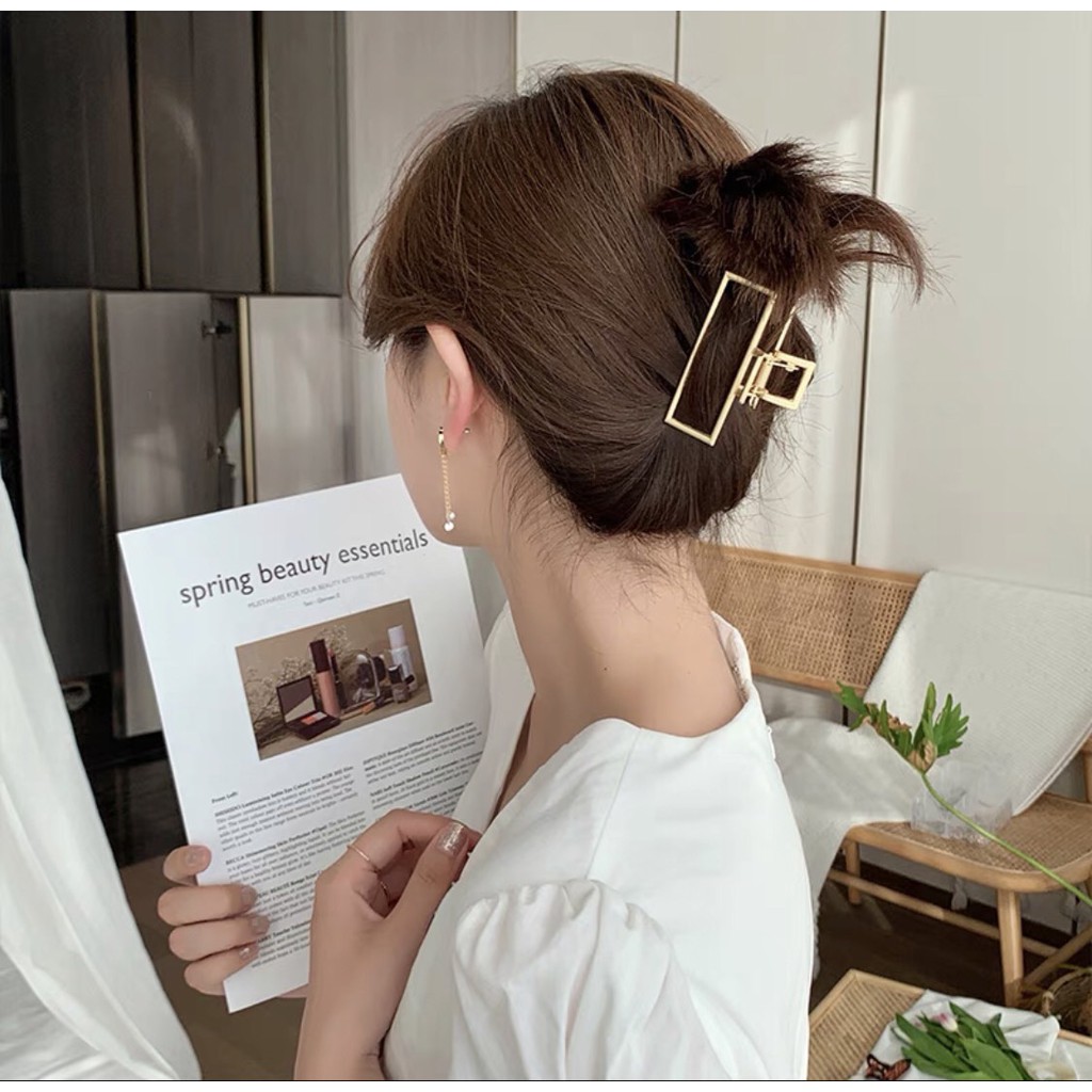 Kẹp Tóc Kim Loại Hàn Quốc Cỡ Lớn Xinh Xắn Dành cho Nữ DAHABO KT024
