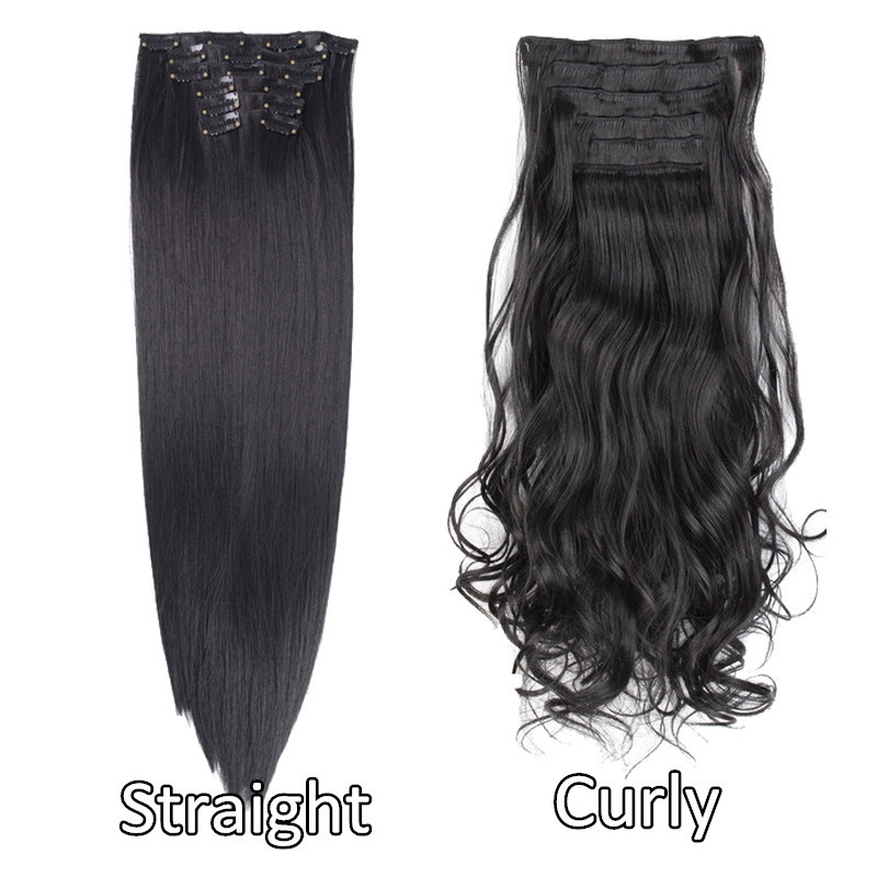 16 Kẹp 6 chùm tóc giả WIGSIN dài thẳng/ xoăn cho nữ