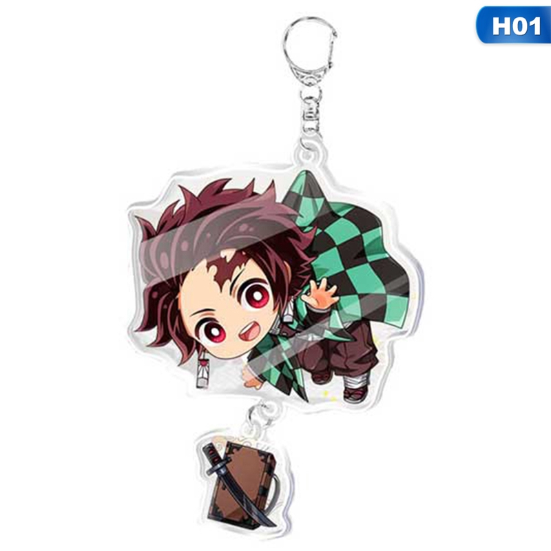 Móc chìa khóa phong cách hoạt hình Demon Slayer Kimetsu No Yaiba dễ thương
