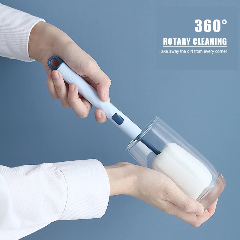 Cọ Xốp Vệ Sinh Chai Lọ Thủy Tinh / Cốc Nước Kháng Khuẩn Có Thể Tháo Rời Tiện Dụng Cho Nhà Bếp