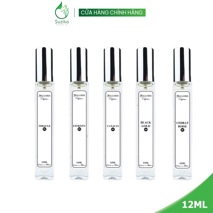 Nước hoa mini nam, nữ SUZIKO ngọt ngào, gợi cảm dạng xịt tiện lợi 10ml