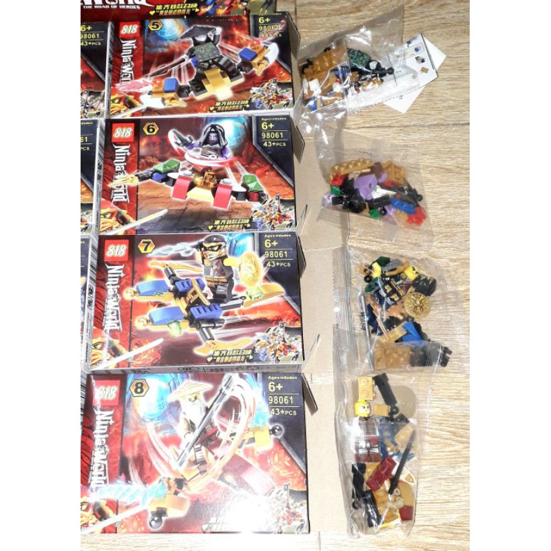 Sét 8 hộp Lắp ráp LegoNinja Rồng 3 đầu 98061 có trên 320 chi tiết bằng nhựa rất đẹp