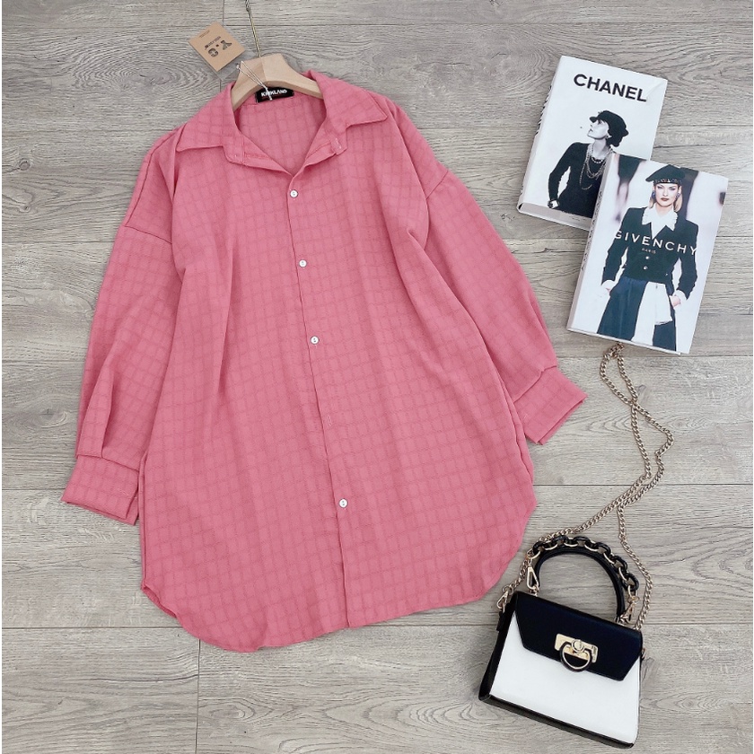 Váy Sơ Mi Nữ Cao Cấp from rộng dáng Suông kẻ đuôi tôm, Đầm nữ xinh dáng dài mặc đi chơi phong cách Hàn Quốc 2022