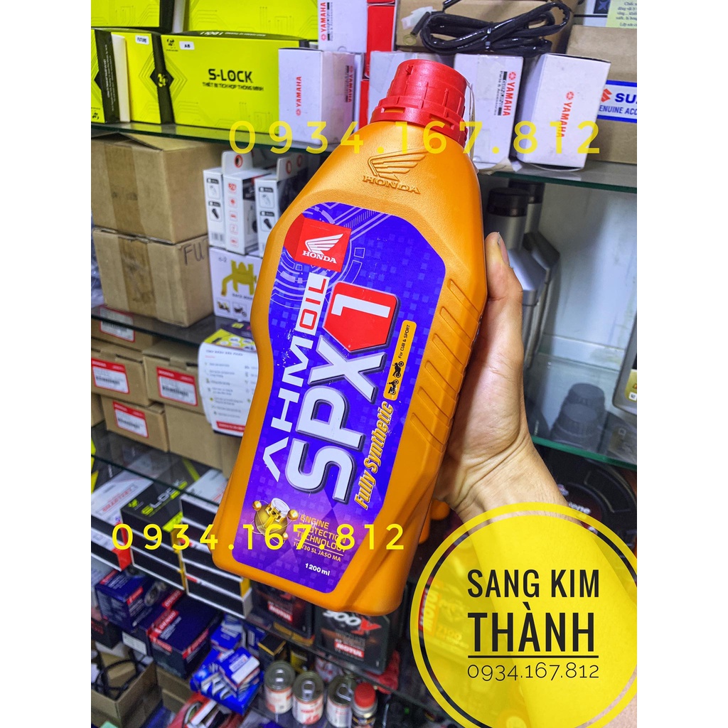 Nhớt HONDA AHM oil SPX1 Full Synthetic 10w30 SL JASO MA 1L2