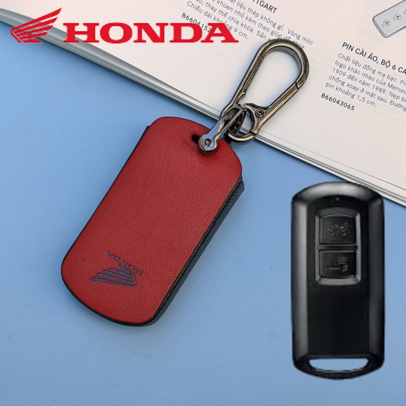 Ví bọc smarkey honda vision,Air blade,Lead,click ,scoopy da bò trơn ( AB Móc D )