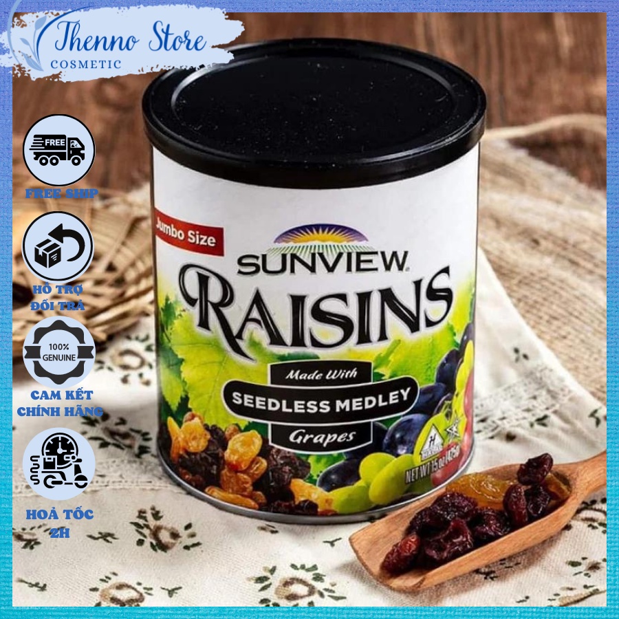 Nho Khô Sunview Raisins 425g (Thập Cẩm) - Nho Khô Mỹ