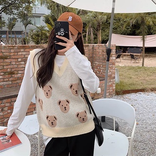 Áo Gile Len Kiểu Hàn, Áo Len Quảng Châu Phong Cách Dễ Thương Cực Xinh
