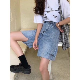 ✨Quần Jeans Ngố Nữ Rách V