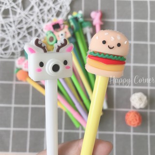 Set 10 bút mực gel nước hình thú dễ thương-ngộ nghĩnh ( mực xanh & tím)