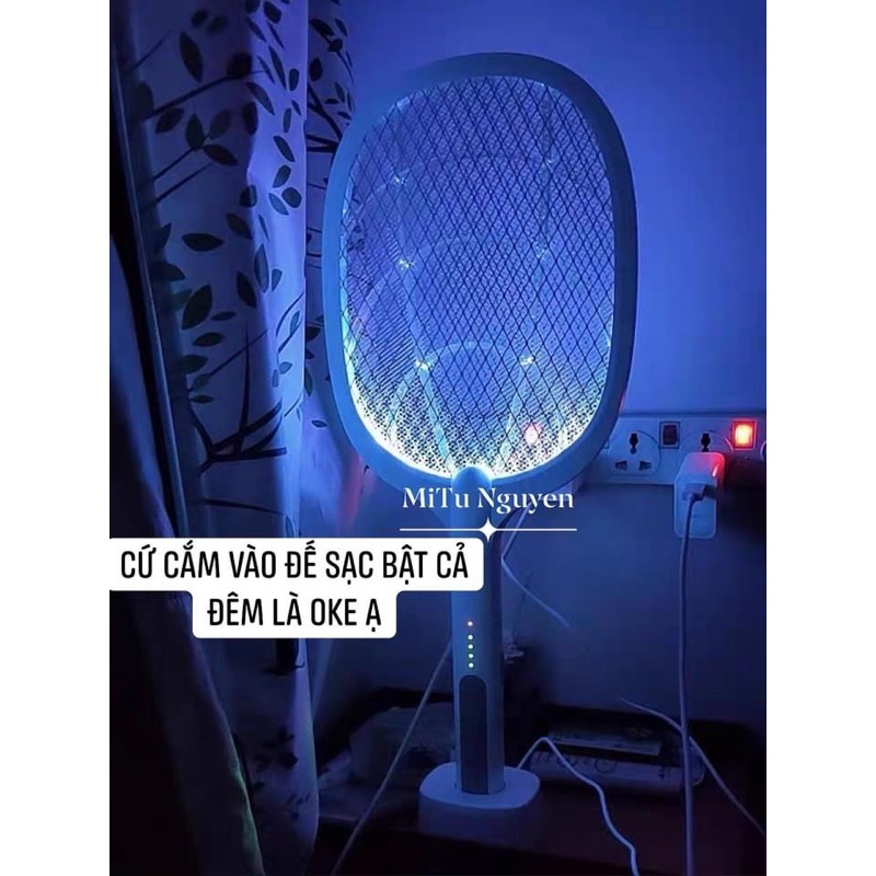 Đèn bắt muỗi UV KẾT HỢP vợt muỗi chính hãng