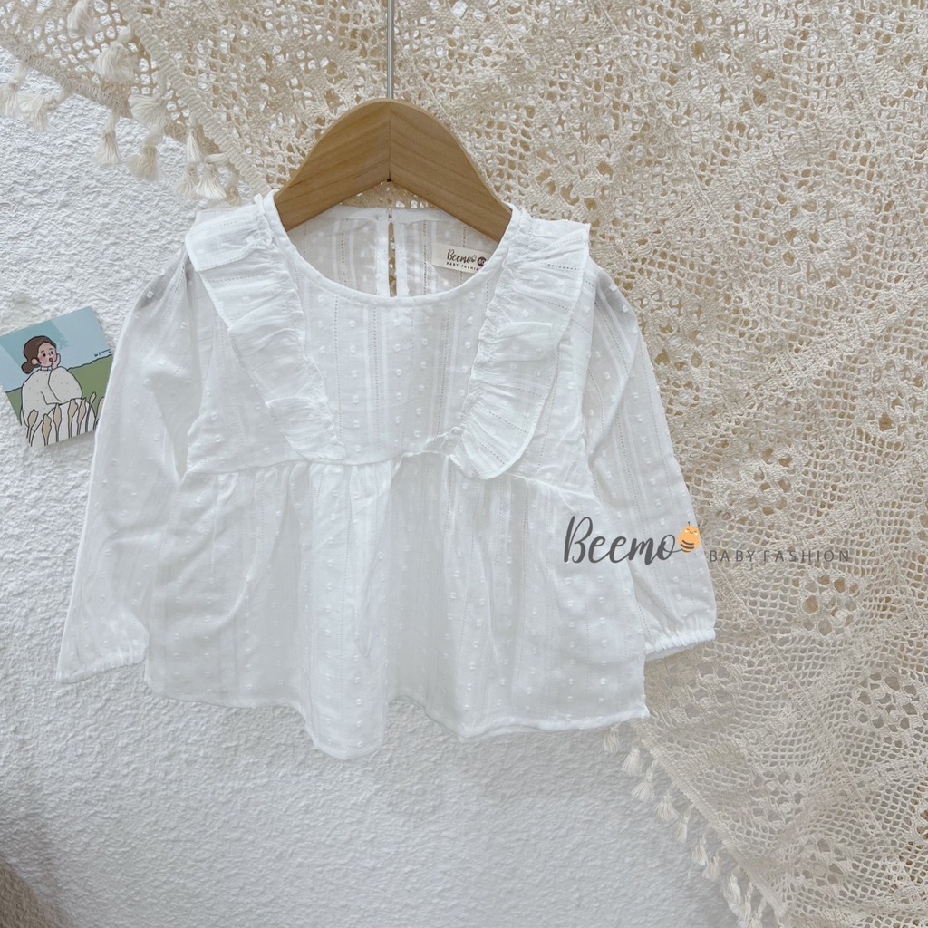 Áo babydoll cho bé gái BEEMO, chất liệu thô hàn mềm mịn, 3 màu cực xinh B184
