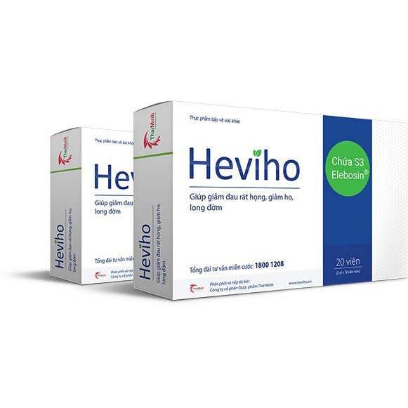 HEVIHO Siro Giảm đau họng ho long đờm Hộp 20 viên
