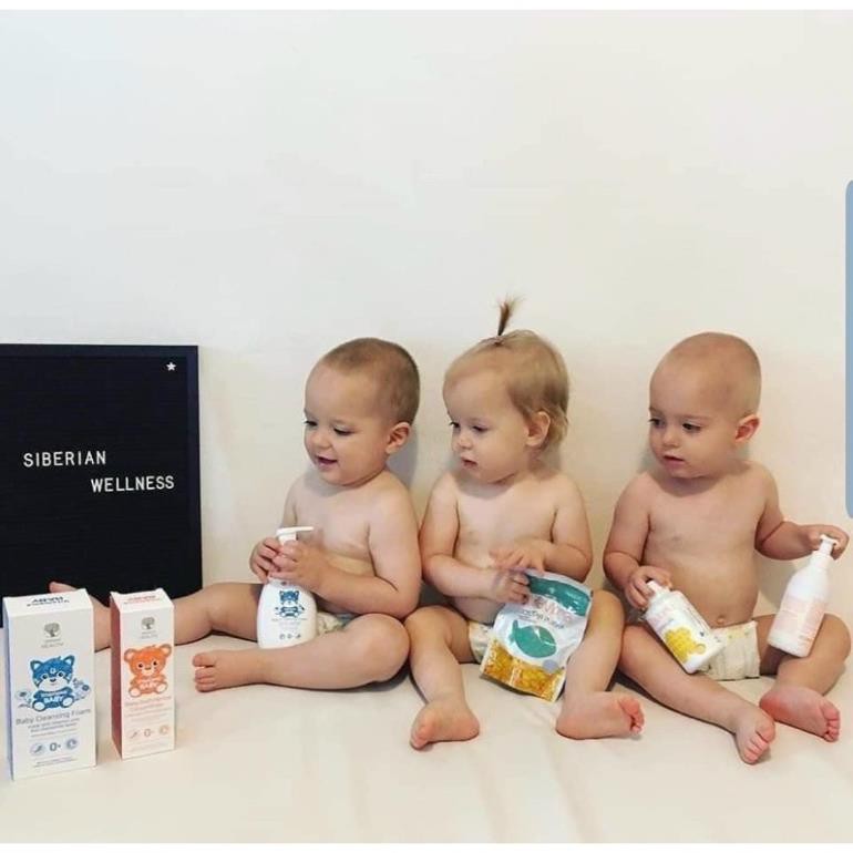 Xà phòng dành cho trẻ em với nước hoa Cúc La mã - Vitamama Baby Baby Cleansing Foam made with Siberian