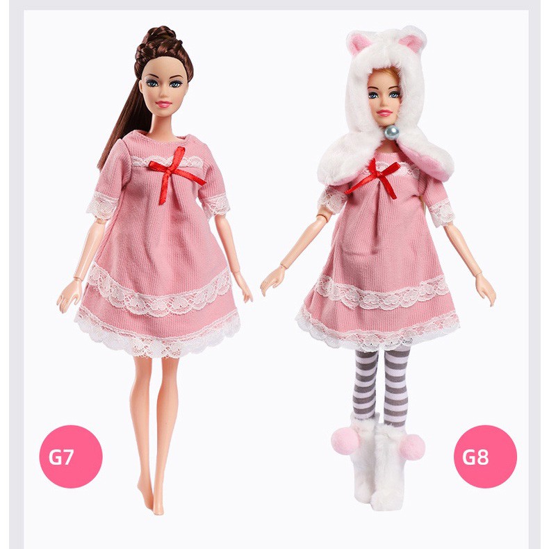 Đầm thời trang xinh xắn đáng yêu cho búp bê Barbie 30cm