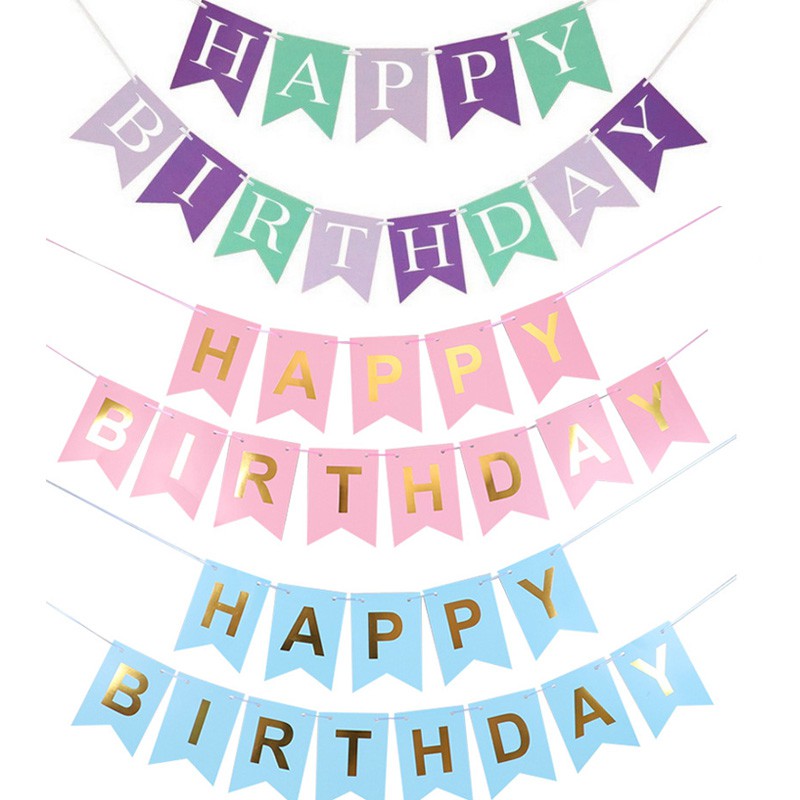 Dây Cờ Trang Trí Tiệc Sinh Nhật Hình Nàng Tiên Cá Xinh Xắn