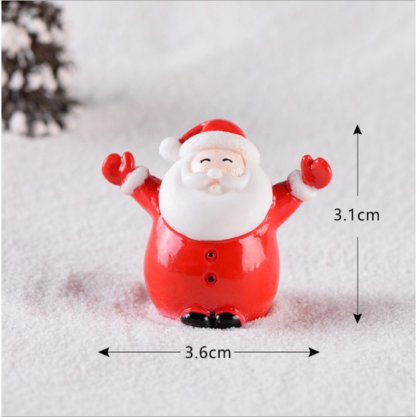 Mô hình Santa Claus, Người Tuyết Noel lắc chuông trang trí tiểu cảnh Giáng sinh, DIY