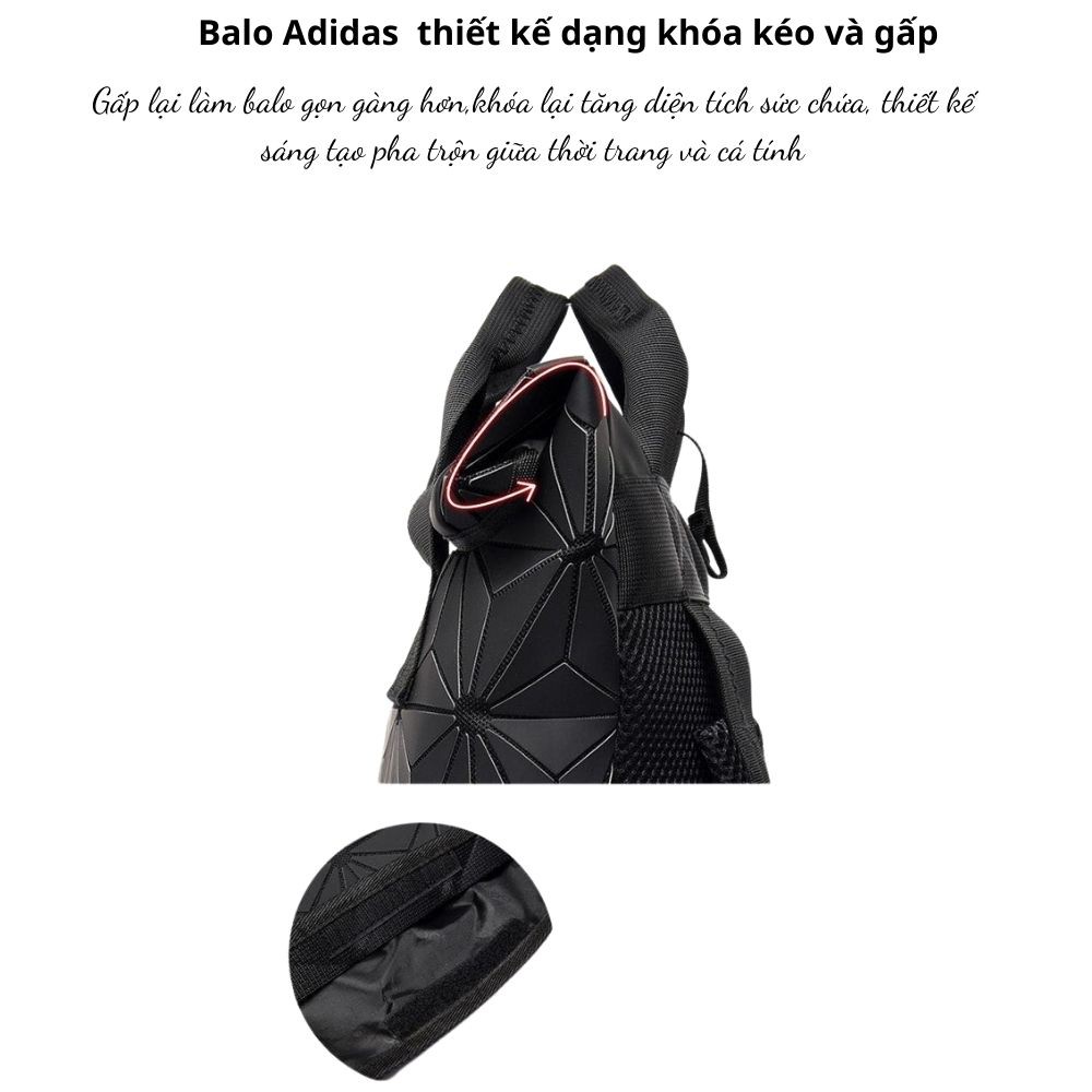 Balo Adidas Xuất Khẩu sức chứa lớn 2 dạng đóng mở phát sáng trong tối