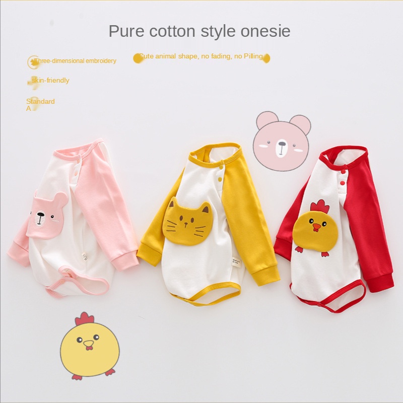 Áo liền quần tam giác tay dài in họa tiết hoạt hình One Piece cho bé sơ sinh